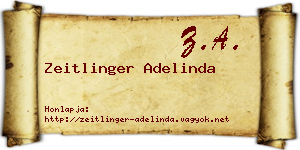 Zeitlinger Adelinda névjegykártya